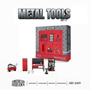 AMERICAN DIORAMA 1:64 ACCESSORIES SET: METAL TOOLS SET C (AD-2419)