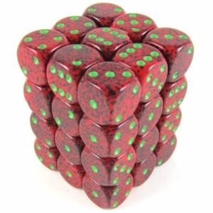 CHESSEX 25904 SPECKLED 12mm 36xD6 STRAWBERRY