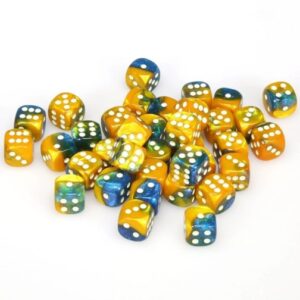 CHESSEX 26860 GEMINI 12mm 36xD6 MASQUERADE YELLOW