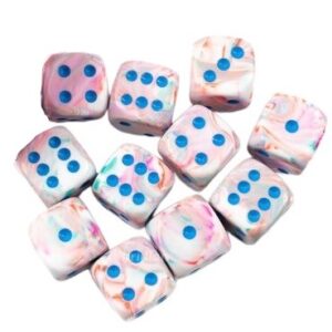 CHESSEX 27744 FESTIVE 16mm 12xD6 POP ART/BLUE