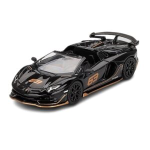 MINI GT 1:64 LAMBORGHINI AVENTADOR SVJ 63 ROADSTER NERO ALDEBARAN (MGT00803)