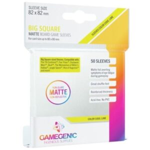 GAMEGENIC MATTE BOARDGAME SLEEVES BIG SQUARED SIZED 82MM X 82MM