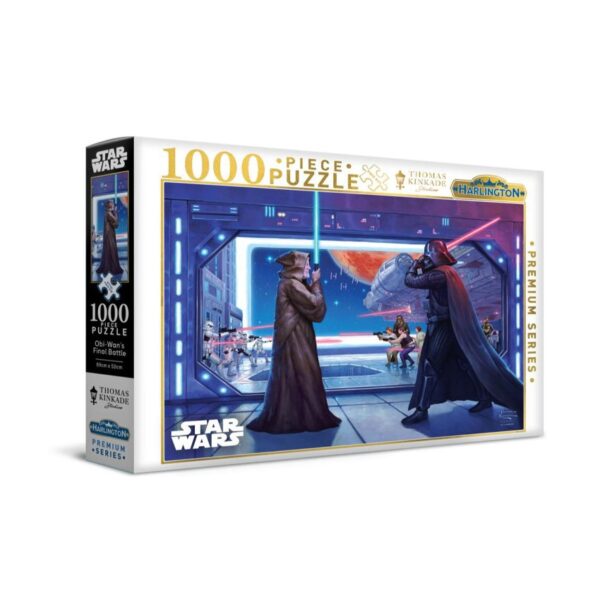 HARLINGTON 1000 PIECE THOMAS KINKADE OBI-WAN'S FINAL BATTLE