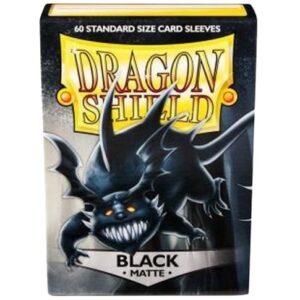 DRAGON SHIELD 60 CARD SLEEVE BLACK MATTE