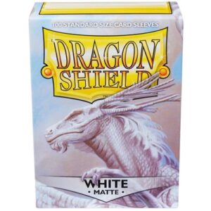 DRAGON SHIELD 100 CARD SLEEVES WHITE MATTE