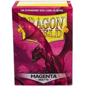 DRAGON SHIELD 100 CARD SLEEVE MAGENTA MATTE