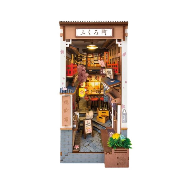 ROBOTIME DIY BOOKENDS KIT SAKURA WINE ALLEY