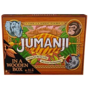 JUMANJI WOODEN BOX BOARD GAME