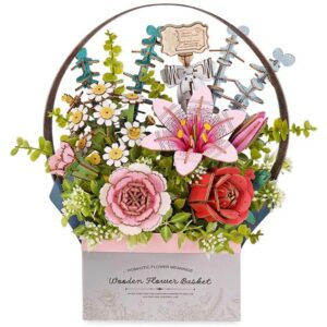 ROBOTIME WOOD BLOOM FLOWER BASKET (TW03H)