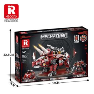 REOBRIX BUILDING BLOCKS 930 PIECE MECHA DINO MECHA TRICERATOPS W.POWER (#33003)