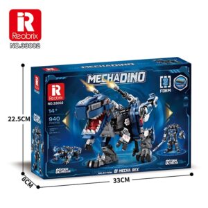 REOBRIX BUILDING BLOCKS 940 PIECE MECHA DINO MECHA REX W.POWER (#33002)