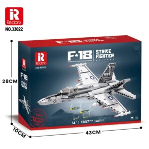REOBRIX BUILDING BLOCKS 1387 PIECE F18 HORNET STRIKE FIGHTER (#33022)