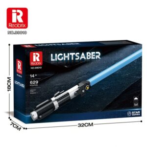 REOBRIX BUILDING BLOCKS 629 PIECE LIGHTSABER BLUE GLOW IN DARK (#99010)
