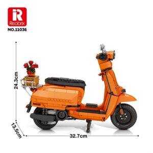 REOBRIX BUILDING BLOCKS 1169 PIECE LAMBRETTA V200 ORANGE (#11036)