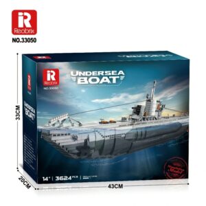 REOBRIX  BUILDING BLOCKS 3360 PIECE UNDERSEA BOAT U TYPE SUBMARINE (#33050)