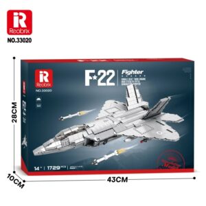 REOBRIX BUILDING BLOCKS 1729 PIECE F-22 RAPTOR FIGHTER (#33020)