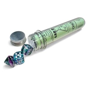 CHESSEX 30068 NEBULA FLUORITE/WHITE POLYHEDRAL 7 DICE SET IN TUBE