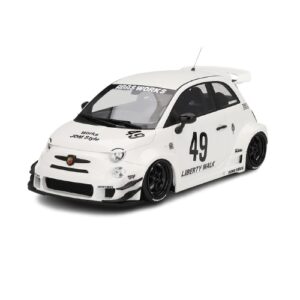 TOP SPEED 1:18 LB-WORKS X ABAS WORKS ABARTH 595 GARA WHITE (TS0606)