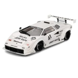 TSM 1:43 LAMBORGHINI COUNTACH LB-WORKS WHITE TOKYO AUTO SALON (TSMV0024)