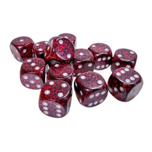 CHESSEX 25744 SPECKLED 16mm 12xD6 SILVER VOLCANO