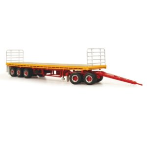 HIGHWAY REPLICAS 1:64 FLAT DECK TRAILER & DOLLY NEIL MANSELL TRANSPORT (12969)