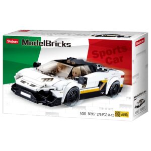 SLUBAN 276 PIECE ITALIAN SUPER CAR WHITE (M38-B0957)