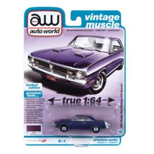 AUTO WORLD 1:64 PREMIUM COLLECTION 1971 DODGE DART SWINGER PLUM CRAZY