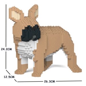 JEKCA BLOCKS FRENCH BULLDOG FAWN STANDING HEAD TURNED (03S-M01)