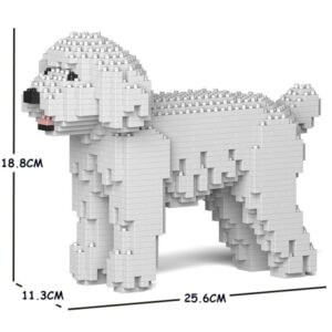 JEKCA BLOCKS TOY POODLE WHITE STANDING (01S-M01)