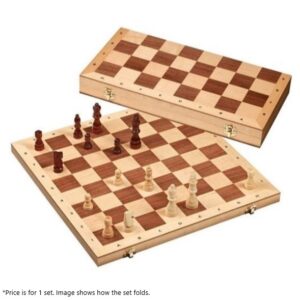 PHILOS 16IN FOLDING WOOD CHESS SET