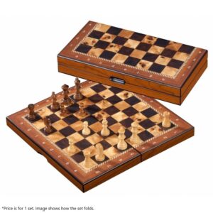 PHILOS CHESS SET FOLDING WOOD 26CM