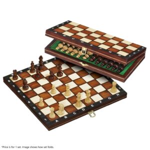 PHILOS 11' MAGNETIC FOLDING WOOD CHESS