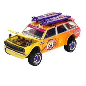 MINI GT 1:64 KAIDO★HOUSE DATSUN 510 WAGON 4X4 KAIDO ISLANDS V1 YELLOW (KHMG210)