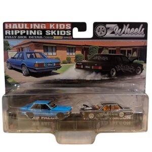 OZ WHEELS 1:64 FULLY SICK DETAIL HAULING KIDS & RIPPING SKIDS FORD XD FALCON TWIN SET