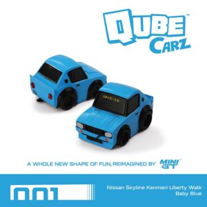 MINI GT 1:64 QUBECARZ #001 NISSAN SKYLINE C110 "KENMERI" LIBERTY WALK BABY BLUE (QZ00101)
