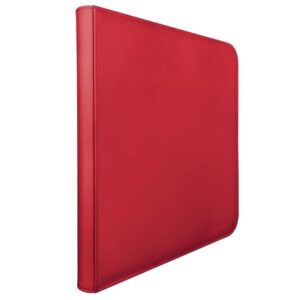 ULTRA PRO VIVID 12 POCKET ZIPPERED BINDER RED