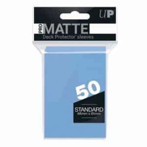 ULTRA PRO DECK PROTECTOR STANDARD SLEEVES (66x91) MATTE LIGHT BLUE 50