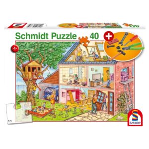 SCHMIDT 40 PIECE BUSY WORKMEN WITH WORK TOOLS