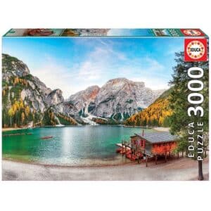 EDUCA 3000 PIECE BRAIES LAKE, ITALY AT AUTUMN PUZZLE