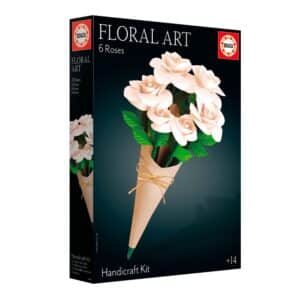 EDUCA FLORAL ART BOUQUET OF 6 WHITE ROSES