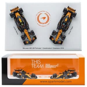 SPARK 1:64 F1 MCLAREN MCL38 TWIN SET 2024 CONSTRUCTORS' CHAMPION #4 NORRIS / #81 PIASTRI (Y418)