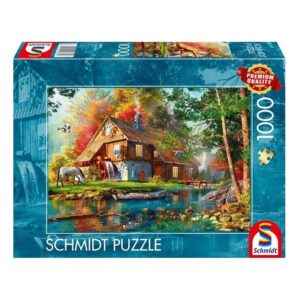 SCHMIDT 1000 PIECE WATER MILL IN AUTUMN