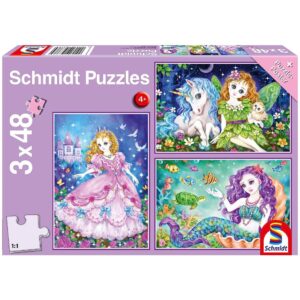 SCHMIDT 3x48 PIECE PRINCESS FAIRY MERMAID