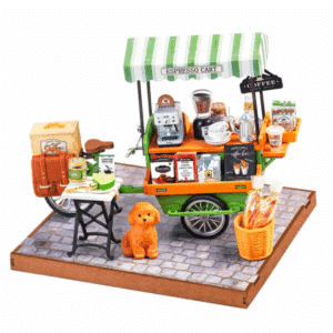 ROBOTIME DIY MINI HOUSE AROMATIC COFFEE CART