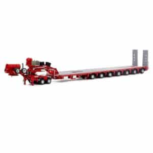 DRAKE 1:50 7X8 STEERABLE TRAILER W/ 2X8 DOLLY ROSSO RED (ZT09070)