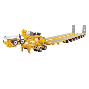 DRAKE 1:50 7x8 STEERABLE TRAILER W/ 2X8 DOLLY CHROME YELLOW (ZT09073)