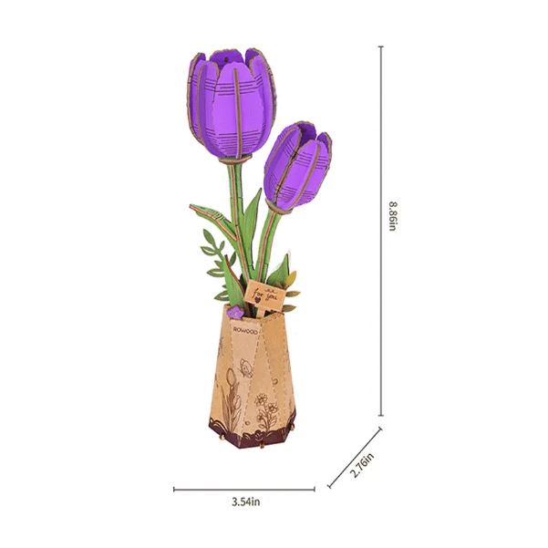 ROBOTIME WOOD BLOOM PURPLE TULIP - Image 2