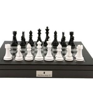 DAL ROSSI CHESS SET CARBON WHITE BLACK