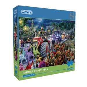 GIBSONS 500 PIECE XL FARMER CHRISTMAS