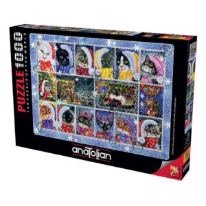 ANATOLIAN 1000 PIECE CHRISTMAS CAT STAMP COLLECTION